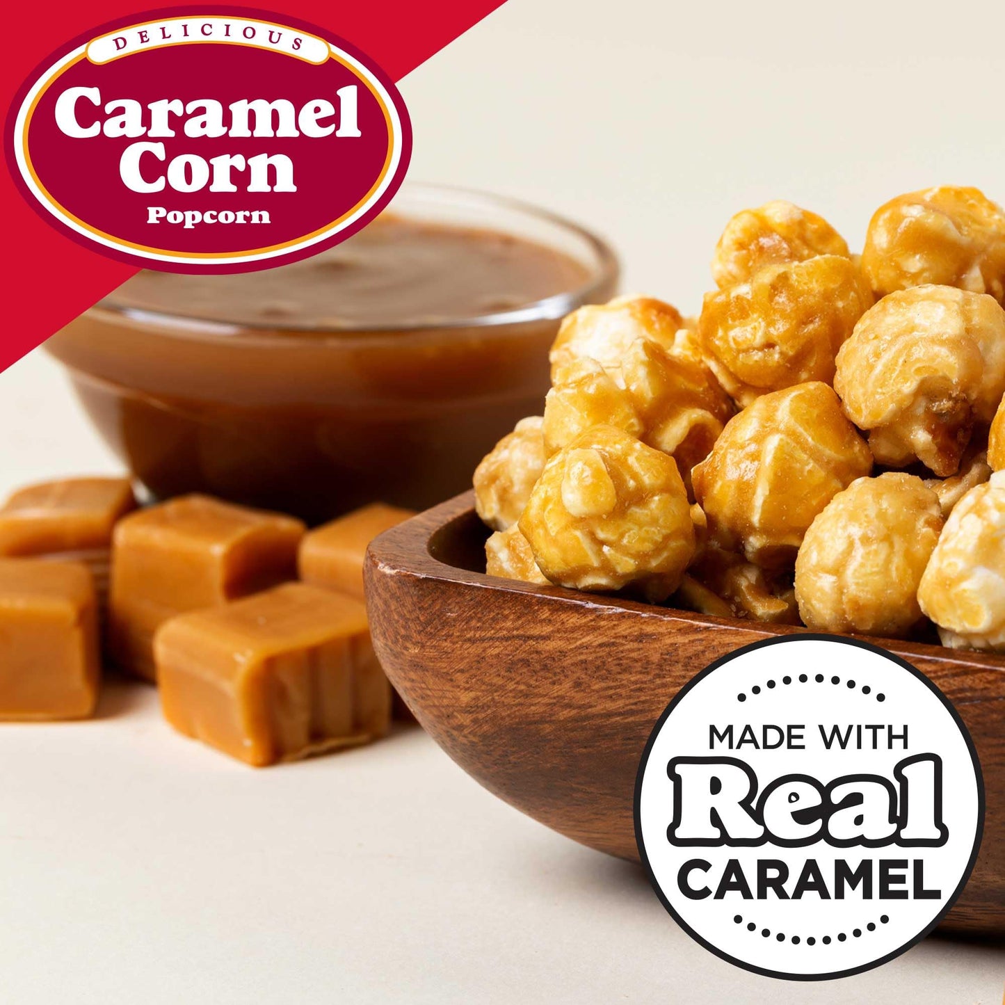 Popcornopolis 9.5 oz Bag, Caramel Flavored Indulgent Popcorn