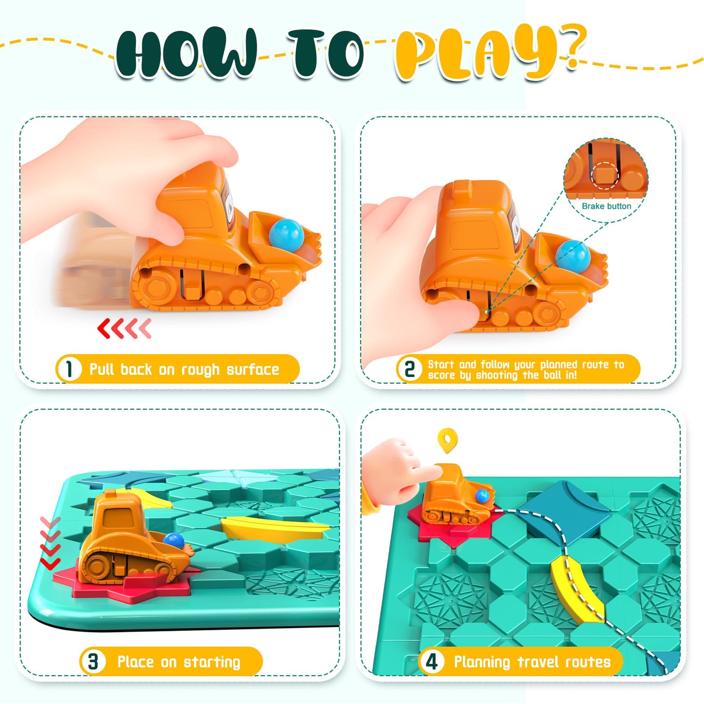 fygurso STEM Board Games, Puzzle Logical Builder Kids Toys, Preschool Montessori Brain Teasers Birthday Gifts for Kids 4-8 Years Old