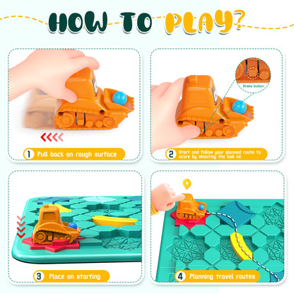 fygurso STEM Board Games, Puzzle Logical Builder Kids Toys, Preschool Montessori Brain Teasers Birthday Gifts for Kids 4-8 Years Old