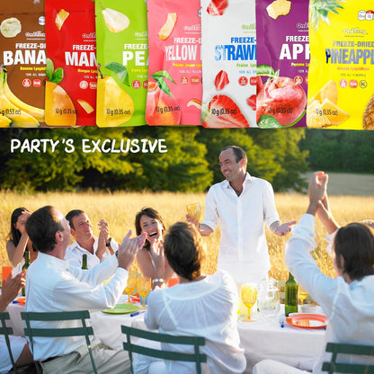 ONETANG Freeze-Dried Mixed Fruit, 12 Pack Single-Serve Pack, Non GMO, Kosher, No Add Sugar, Gluten free, Vegan, Holiday Gifts, Healthy Snack 0.35 Oz