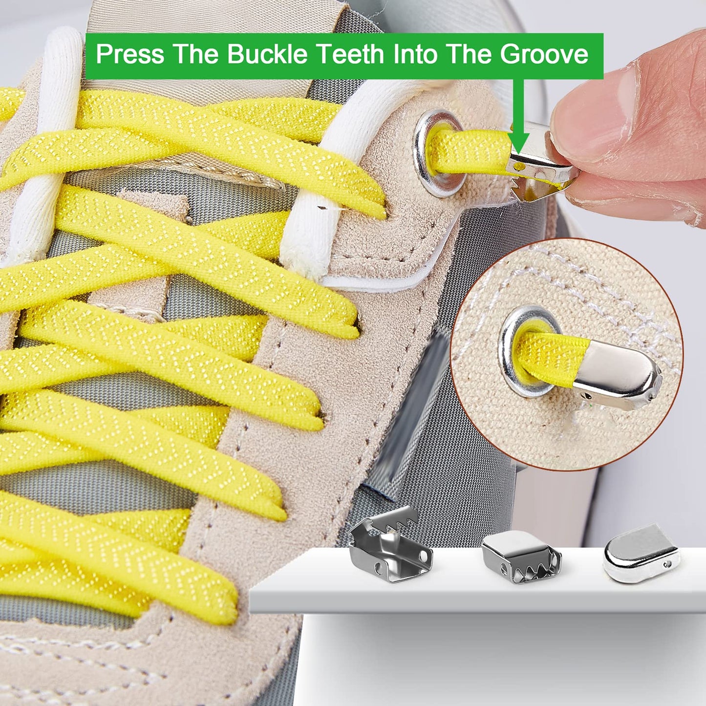 Hstgaga Elastic Shoe Laces for Kids and Adults, Tieless Shoelaces for Sneakers, Elastic No Tie Shoe Laces