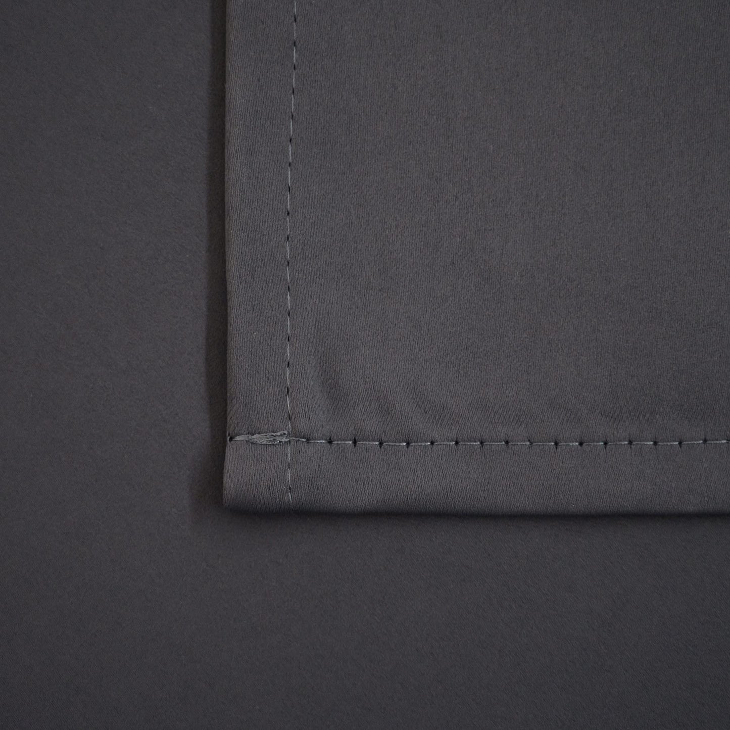 Pickluc Dark Grey Cafe Curtain - Half Window, 30 Inches Length, Rod Pocket, Small Kitchen Curtain, Blackout for Small Windows - 30" Wide x 30" Long, 2 Panels Set