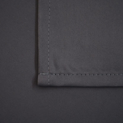 Pickluc Dark Grey Cafe Curtain - Half Window, 30 Inches Length, Rod Pocket, Small Kitchen Curtain, Blackout for Small Windows - 30" Wide x 30" Long, 2 Panels Set