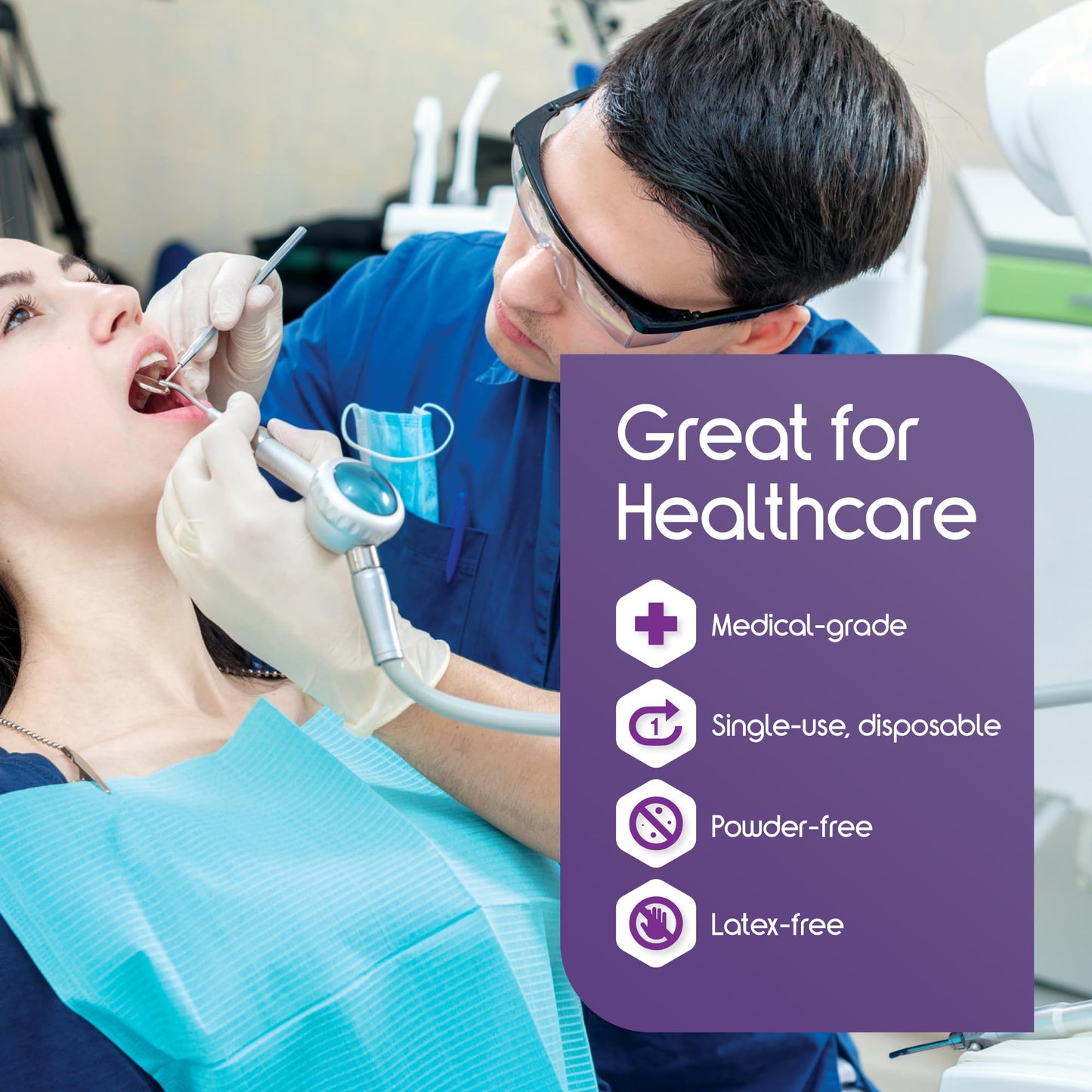 Inspire Stretch Vinyl Exam Gloves | THE ORIGINAL Quality Disposable Latex Free Medical Glove Cleaning Cooking Food Service Labs Healthcare and Household, Medium 1000 Count