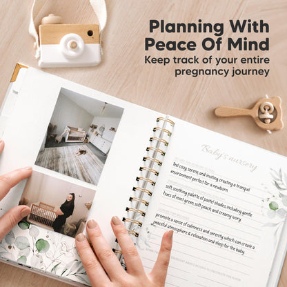 Pregnancy Journal for First Time Moms Gifts - 90 Pages Hardcover Pregnancy Memory Book, Beautiful & Cute Baby Book Keepsake, Ultrasound Baby Scrapbook, Mom To Be Gift (Alpine)
