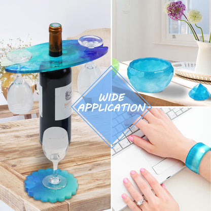 MTBJZJ Epoxy Resin 2 Gallon Kit - Crystal Clear Epoxy Resin | Self Levels for Jewelry Casting Resin Molds DIY, Arts & Crafts, Bars, Tabletop Art 1:1 Ratio(1 Gallon x 2)