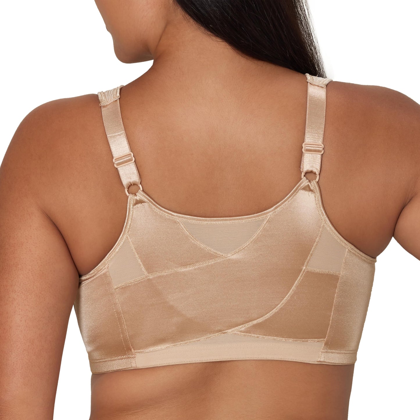 Playtex Women's 18 Hour Front Close Extra Back Support Wireless Bra USE52E with 2-Pack Option, Nude