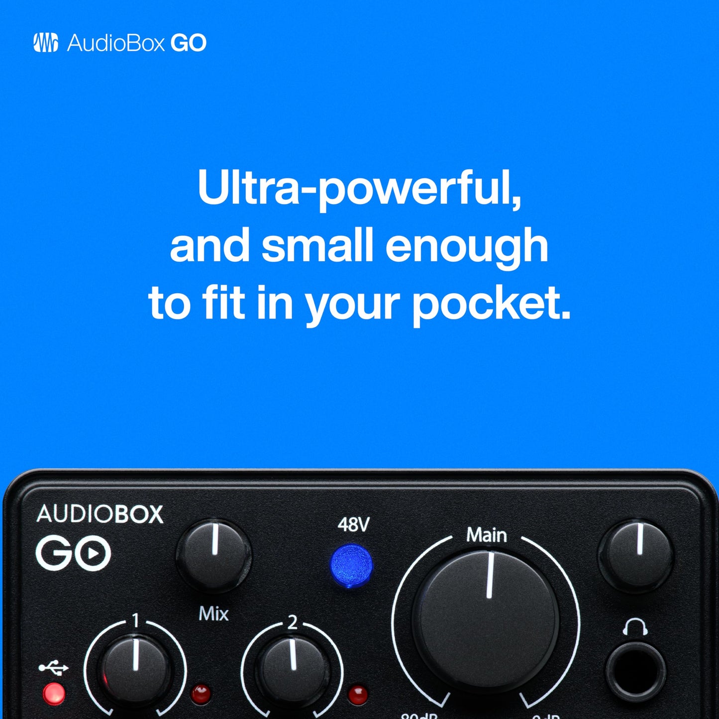 PreSonus AudioBox GO | USB-C Audio Interface for music production with Studio One DAW Recording Software, Music Tutorials, Sound Samples and Virtual Instruments