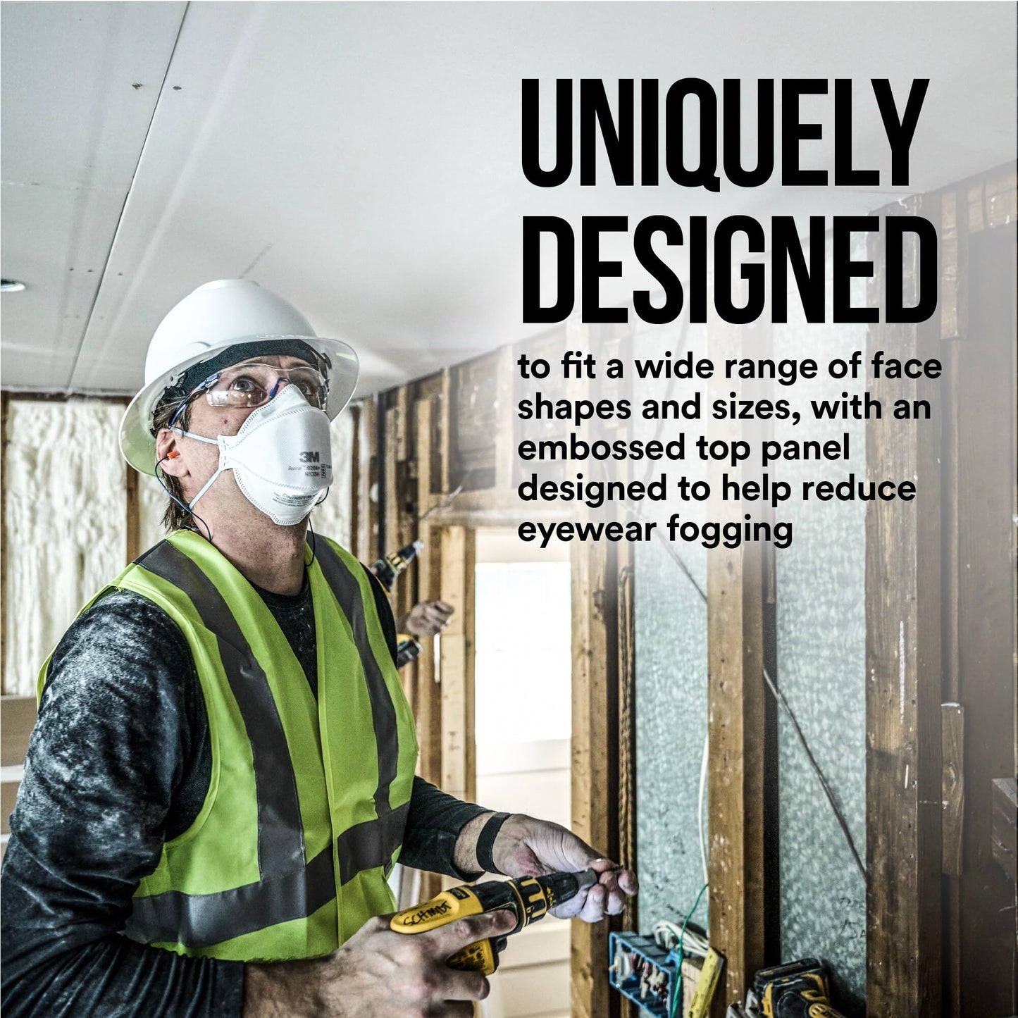 3M Aura Particulate Respirator 9205+ N95, Lightweight, Three Panel Designed Respirator Helps Provide Comfortable And Convenient Respiratory Protection, 10-Pack