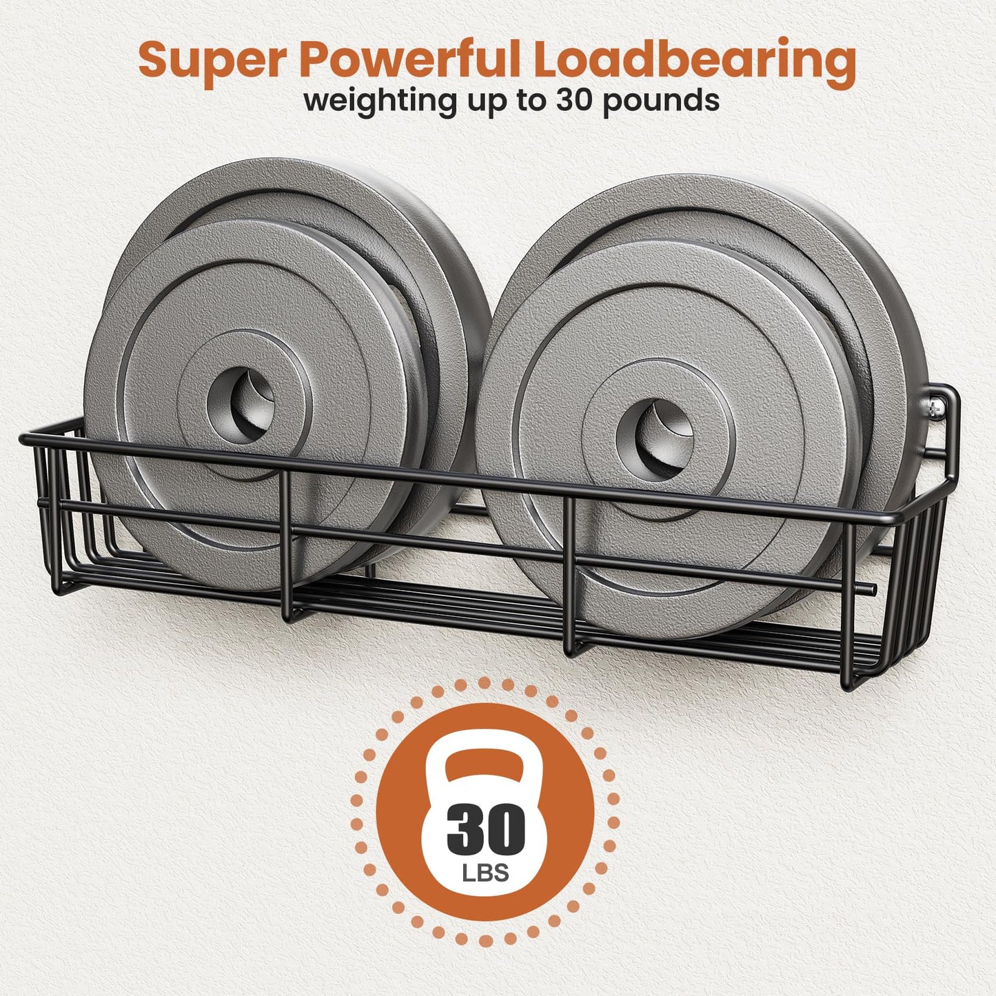 Mystozer 5 Pack Spice Rack Seasoning Organizer Wall Mount, Screw or Adhesive Hanging Shelf Basket Spice Organizer Shelf for Kitchen, Black