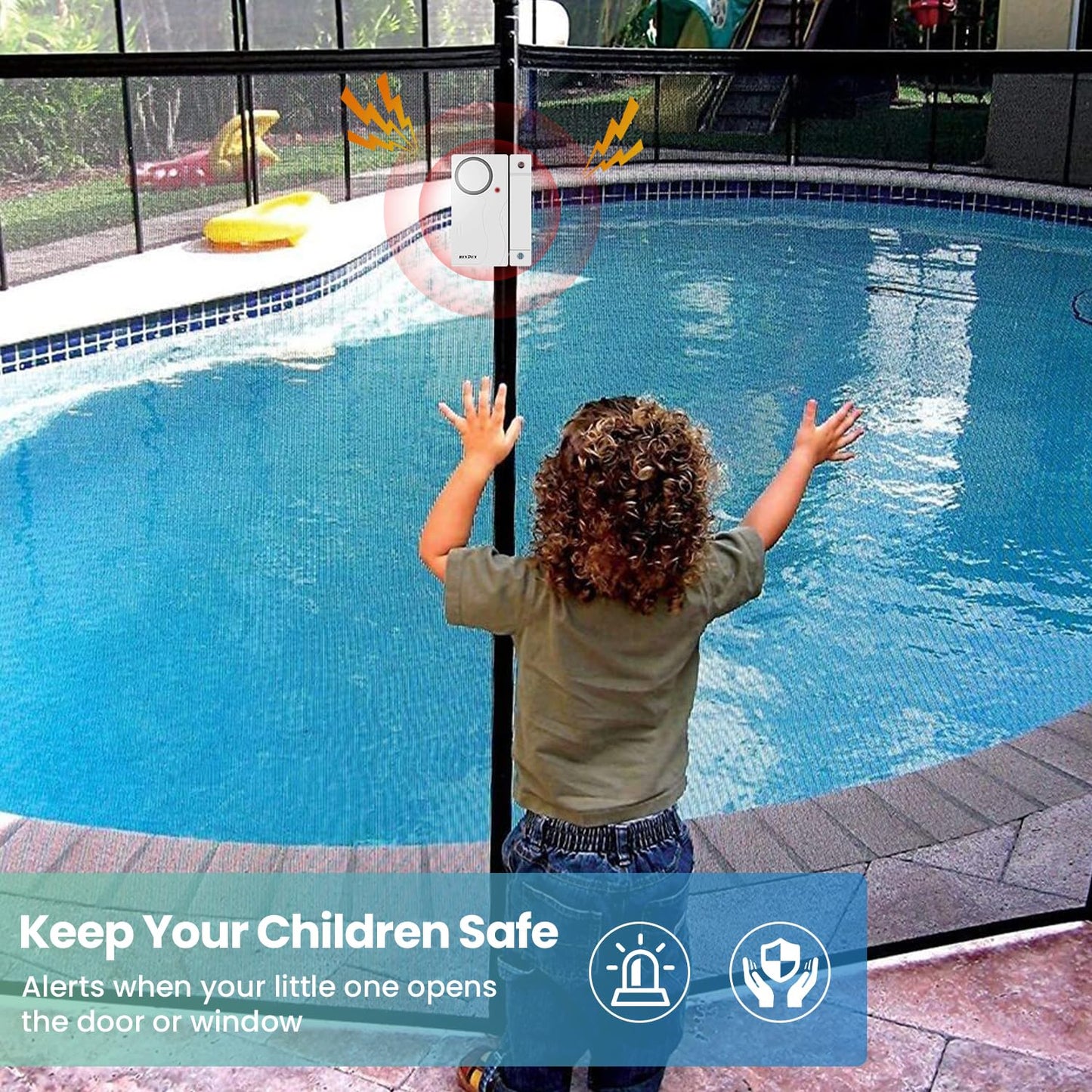 HENDUN Door Alarms When Opened with Remote, Door Bells Chimes, Door Security Sensor (2pack All Batteries Included)