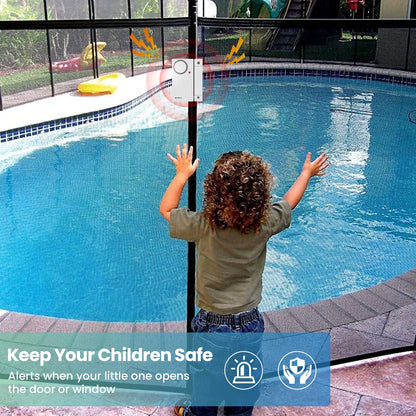 HENDUN Door Alarms When Opened with Remote, Door Bells Chimes, Door Security Sensor (2pack All Batteries Included)