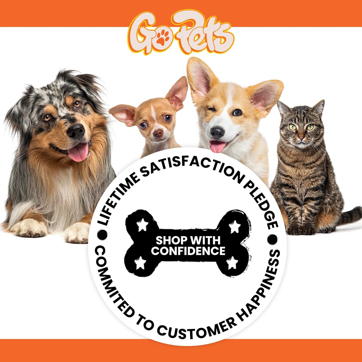 GoPets 2-Sided Dematting & Deshedding Comb for Dogs & Cats, Versatile Undercoat Detangler Brush for Shedding, Matted Hair & Fur Remover Tool, Stress-Free Pet Grooming Rake with Ergonomic Handle