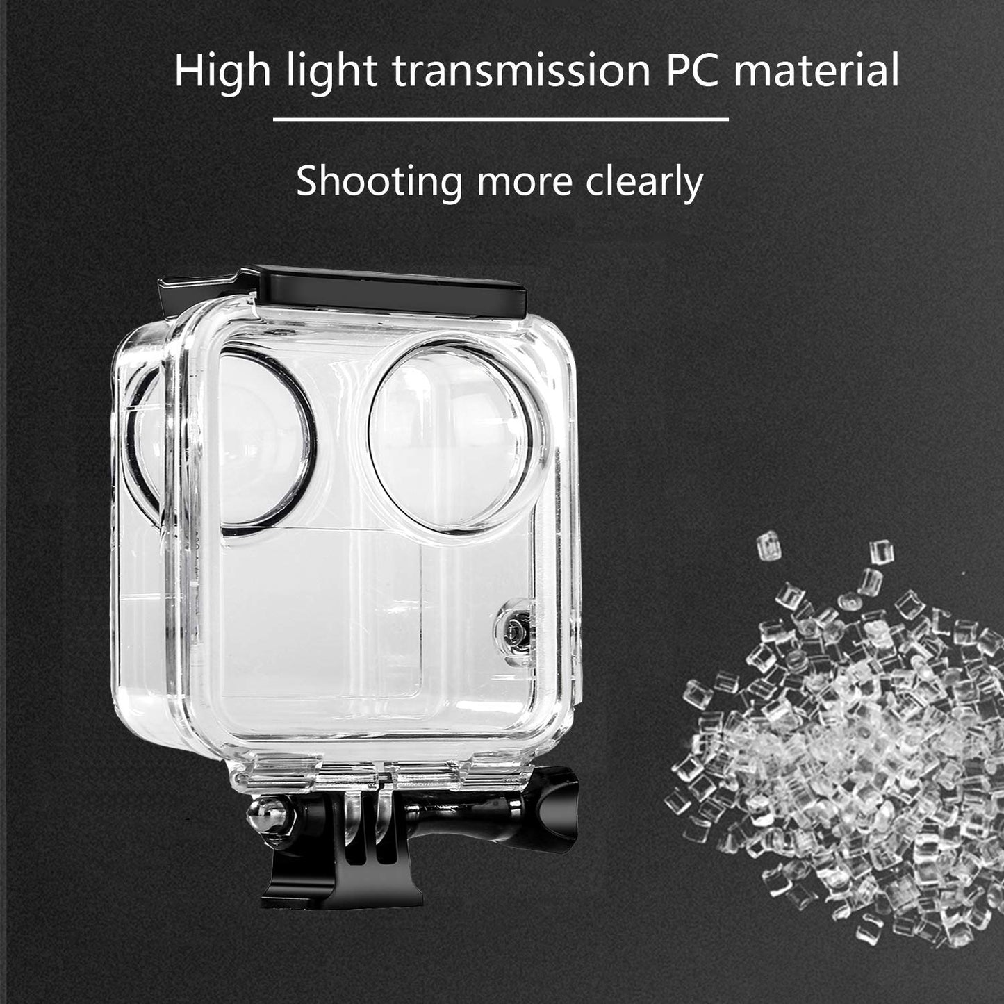 Waterproof Housing Case for Gopro Max Action Camera, Underwater Diving Protective Shell 30M with Bracket Accessories (Not for MAX 360 2025)