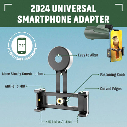Monocular Telescope - 12x56 High Powered, Compact, Dust-Proof, Waterproof, Handheld Scope with Smartphone Adapter and Metal Tripod - Ideal for Hunting, Stargazing, Birdwatching, and Outdoor Adventures