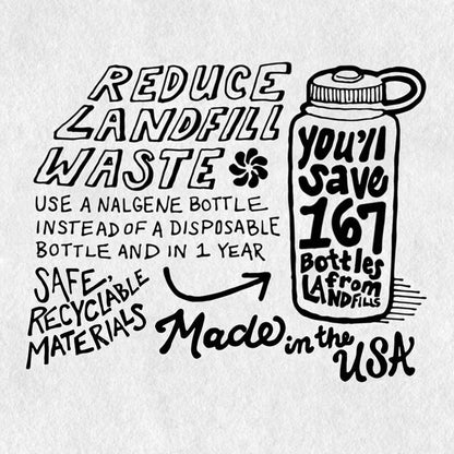 Nalgene Sustain Tritan BPA-Free Water Bottle Made with Material Derived from 50% Plastic Waste (using ISCC certified mass balance), 16 OZ, Narrow Mouth, Cerulean