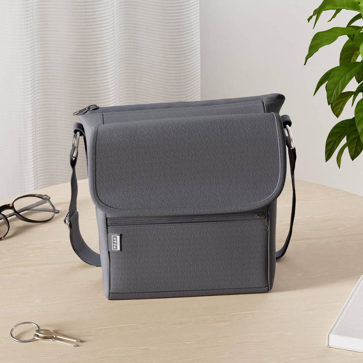 Peak Gear Crossbody Travel Purse with RFID Blocking Pocket and Lifetime Recovery Service. Versatile and Stylish Nylon Shoulder Bag | Black