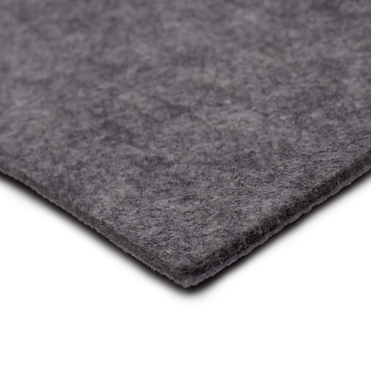 Mohawk Home 4' x 6' Premium Luxury Non Slip Rug Pad 1/4 Thick Dual Surface Felt + Rubber Gripper - Safe for All Floors, Synthetic Fiber, Grey