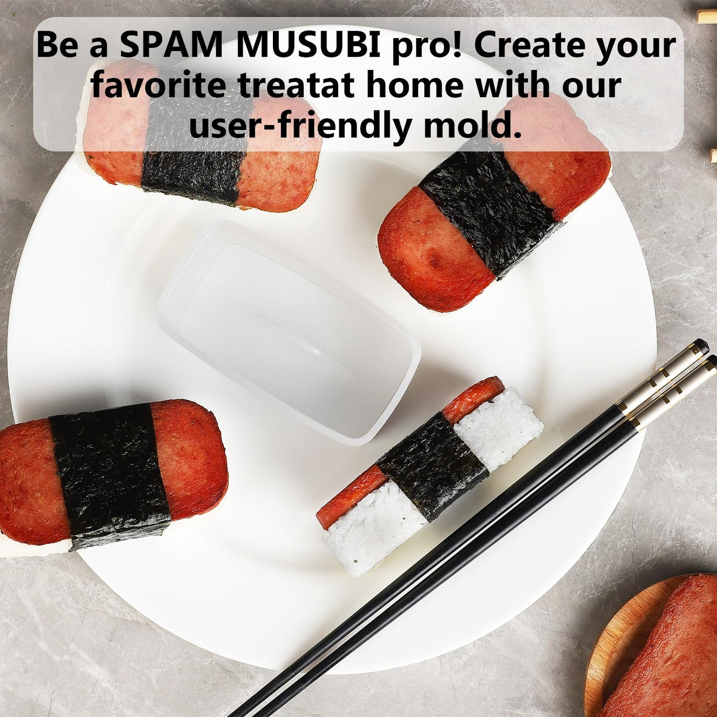 Musubi Mold Kit Musubi Maker Press 2 Pack with Luncheon Meat Slicer and Rice Paddle - Create Authentic Hawaiian Musubi at Home Non-Stick, The Musubi Mold is Used in Hawaii Restaurants