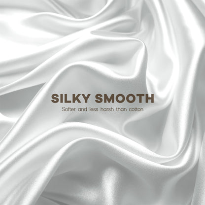 Pro Goleem Satin Bassinet Sheet 2 Pack Great for Baby Hair Soft Silk Feeling Sheet for Cradle or Bassinet Pad＆Mattress for Boys and Girls Gift for Newborn and Infant White and Gray