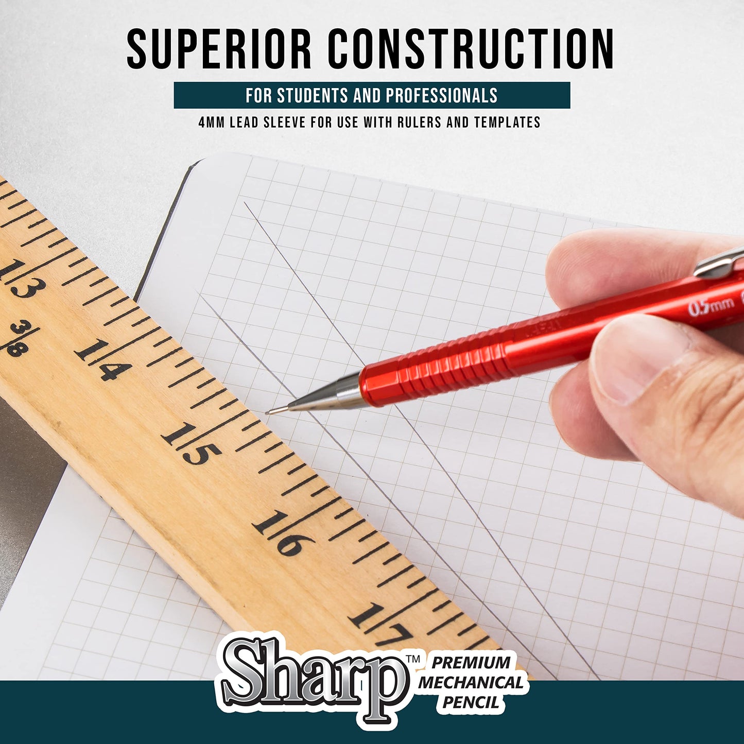 Pentel P209BP2K6 Sharp Mechanical Drafting Pencil, 0.9 mm, Yellow Barrel, 2/Pack