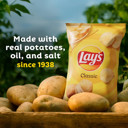 Lay's Potato Chips, 4 Flavor Variety Pack, 1 oz Single Serve Bags, (40 Pack)