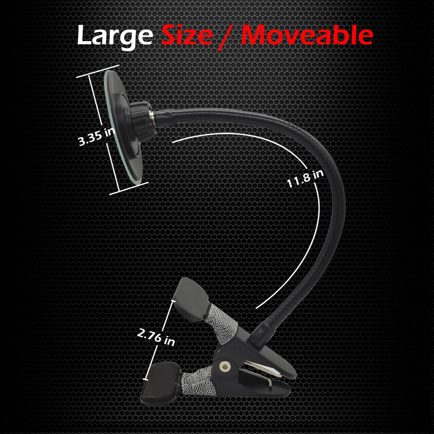 Ampper Clip On Security Mirror, Convex Cubicle Mirror for Personal Safety and Security Desk Rear View Monitors or Anywhere (3.35", Round)