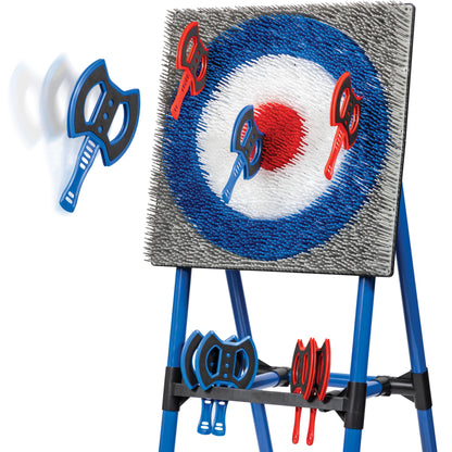 EastPoint Deluxe Steel Frame Axe Throw Target Game Set - Steel Frame for Indoors and Outdoors