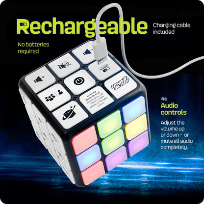 Rechargeable Game Activity Cube - Toys for Boys and Girls - 9 Fun Brain & Memory Games - Birthday Gifts for Age 6, 7, 8, 9, 10, 11, 12 Year Old Kids Teens - Best Boy Toy Gift Ideas