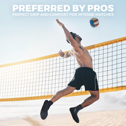 Nordic Essentials Aqua Beach Socks - 1 Pair - For Sand Soccer, Volleyball, Swim, Diving, Snorkel Equipment for Men, Women, Kids, Youth - Neoprene Lycra Waterproof Booties - Sun Protection S - Black