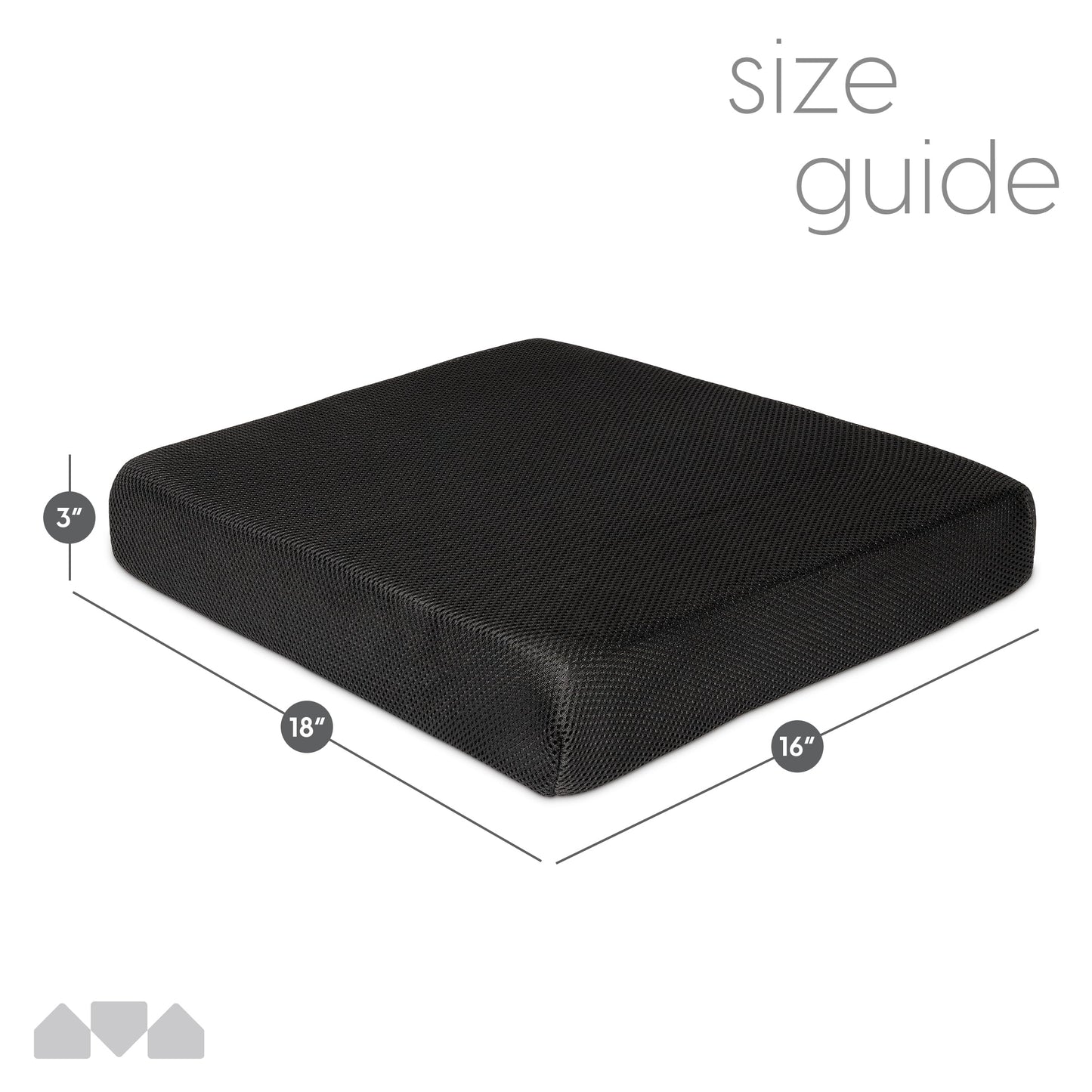 Milliard Memory Foam Seat Cushion Chair Pad – Office Chair Cushion for Enhanced Comfort & Posture Support, Ideal for Office, Car, and Travel Seat Cushion – Cushion for Chair – (Black Mesh)