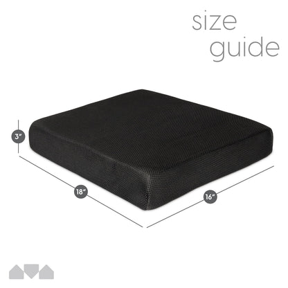 Milliard Memory Foam Seat Cushion Chair Pad – Office Chair Cushion for Enhanced Comfort & Posture Support, Ideal for Office, Car, and Travel Seat Cushion – Cushion for Chair – (Black Mesh)