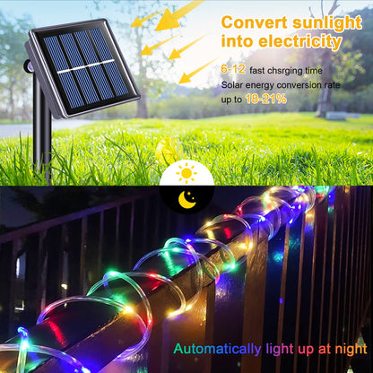 JMEXSUSS 200 LED Trampoline Accessories Solar Rope Light, 66ft IP 65 Waterproof Solar Pathway Lights Outdoor, 8 Modes Trampoline Lights for Basketball Hoop Ladder Slide Pathway Tent Camp(Multicolor)