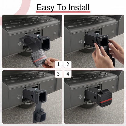 SINGARO 2 Inch Universal Flag Tow Hitch Covers, Trailer Hitch Cover Tube Plug Insert, Car Exterior Accessories, Receiver Tube Hitch Plug（American Flag-Red）