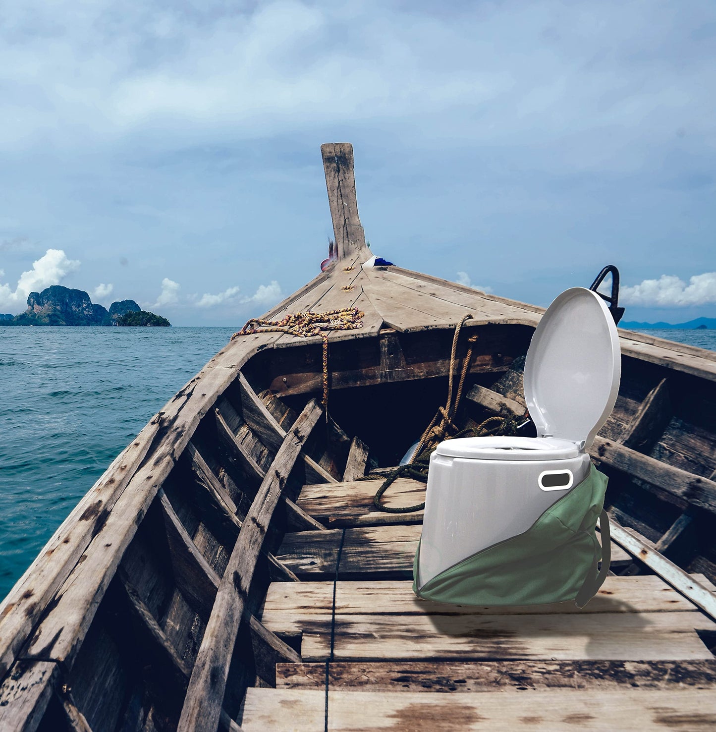 PLAYBERG Portable Travel Toilet for Camping and Hiking (Toilet with Case)