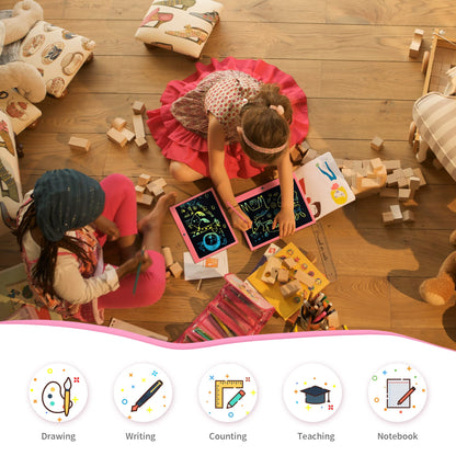 LCD Writing Tablet for Kids, 15 Inch Colorful Electronic Doodle Board, Educational Learning Kids Drawing Tablet Toys, Christmas Birthday Gift for 3 4 5 6 7 8 9 Year Old Girls Boy