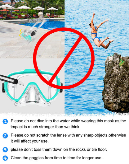 Norabidea Swim Goggles Adult Kids, Anti Fog Swimming Goggles with Nose Cover ,No Leaking Clear Snorkel Dive Mask 180 Wide View Men Women Youth Boys Girls