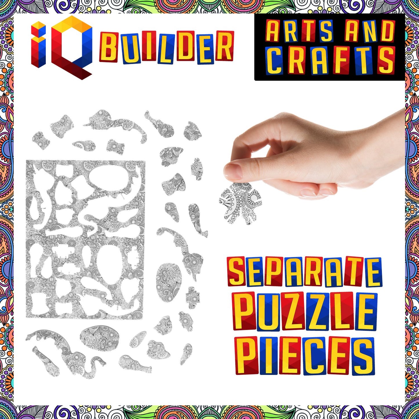 IQ BUILDER | Fun Creative DIY Arts and Crafts KIT | Best Toy Gift for Girls and Boys Age 12 Year Old | Educational Art Building Painting Coloring 3D Puzzle Project Set for Kids and Adults