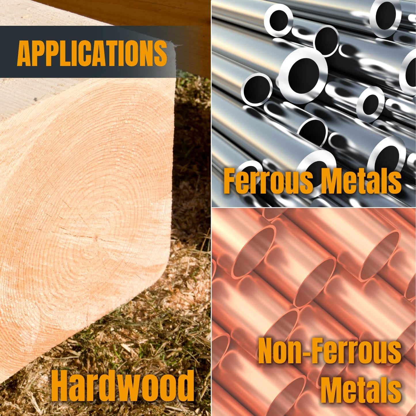 POWERTEC 6 x 48 Inch Zirconia Sanding Belts, 3PK, 60 Grit Belt Sander Sanding Belt for Bench Sander, Belt and Disc sander, Woodworking & Paint Removal, Metal Polishing (464806Z-3)