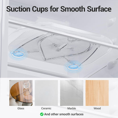 LAMU Lazy Susan Organizer 14.56''x11'' for Refrigerator Organizers and Storage Fridge Organization, Turntable Condiment Organizer for Kitchen, Table Top, Cabinet, Pantry, Countertop, 1 Pack