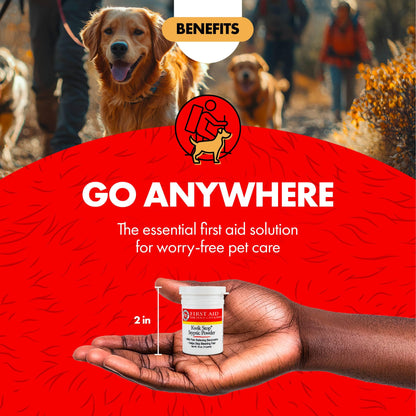 Miracle Care Kwik Stop Styptic Powder For Dogs, Cats and Birds, 0.5 Ounce, Fast Acting Blood Stop Powder with Pain Relieving Benzocaine