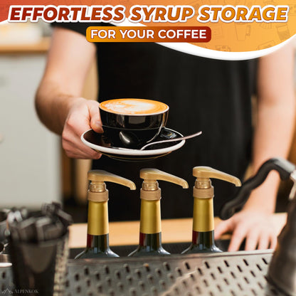 4 Pcs Coffee Syrup Pump Dispenser - Works as Skinny and Torani Syrup Pump - Precise Dispensing & Lockable Design, Fits Various 25.4 oz Bottles, Easy to Use & Clean, Ideal for Liquid & Pastes