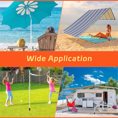 FactionGarden Umbrella Stands for Outside, Heavy Duty Beach Umbrella Sand Anchor Metal Outdoor Umbrella Base In Ground Umbrella Holder Stand No Dig Screw In Ground Anchor