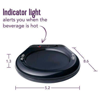 Mr. Coffee Mug Warmer for Coffee and Tea Portable Cup Warmer for Travel Office Desks and Home Black | Gifts for Teachers