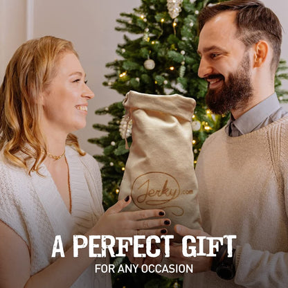 Jerky.com Gift Bag for Men | 26 Piece Meat Sticks Gift Basket with Beef Sticks, Pork, Turkey, Ham & Cheese Sticks | High Protein Snack Variety Pack | Gluten-Free Jerky Gifts for Men | Birthday Gift Basket for Him