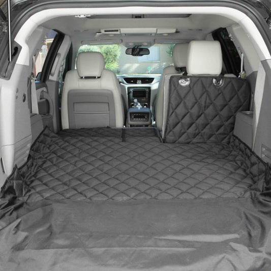 4Knines SUV Cargo Liner for Dogs, Trunk Mat for SUV, Durable Cargo Cover, Protector – Compatible with 60/40 Split Bench & Armrest Pass-Through, Waterproof, Machine Washable, Non-Slip (Large, Black)