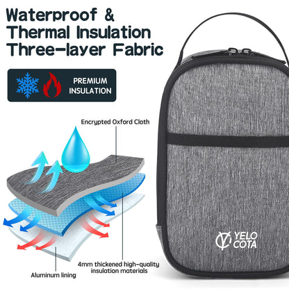 Mini Thermal Bag, Snack Bag, Insulated Lunch Bag, Lunch Cooler Bags, Exact Designed for Insulated Food Jar below 27oz, Lunch Tote Bag for Child,Men,Women …