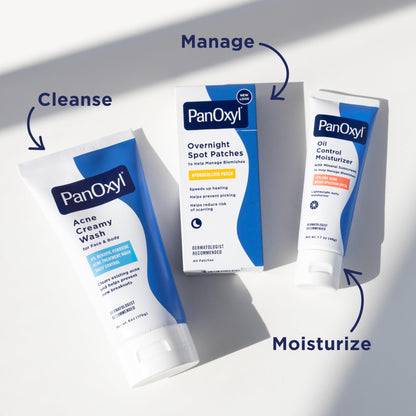 PanOxyl PM Overnight Spot Patches, Advanced Hydrocolloid Healing Technology, Fragrance Free, 40 Count Pack of 1