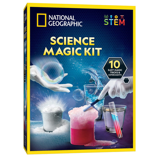 National Geographic Magic Chemistry Set – Science Kit for Kids with 10 Amazing Magic Tricks, STEM Projects and Science Experiments, Science Toys, Great Gift for Boys and Girls 8-12