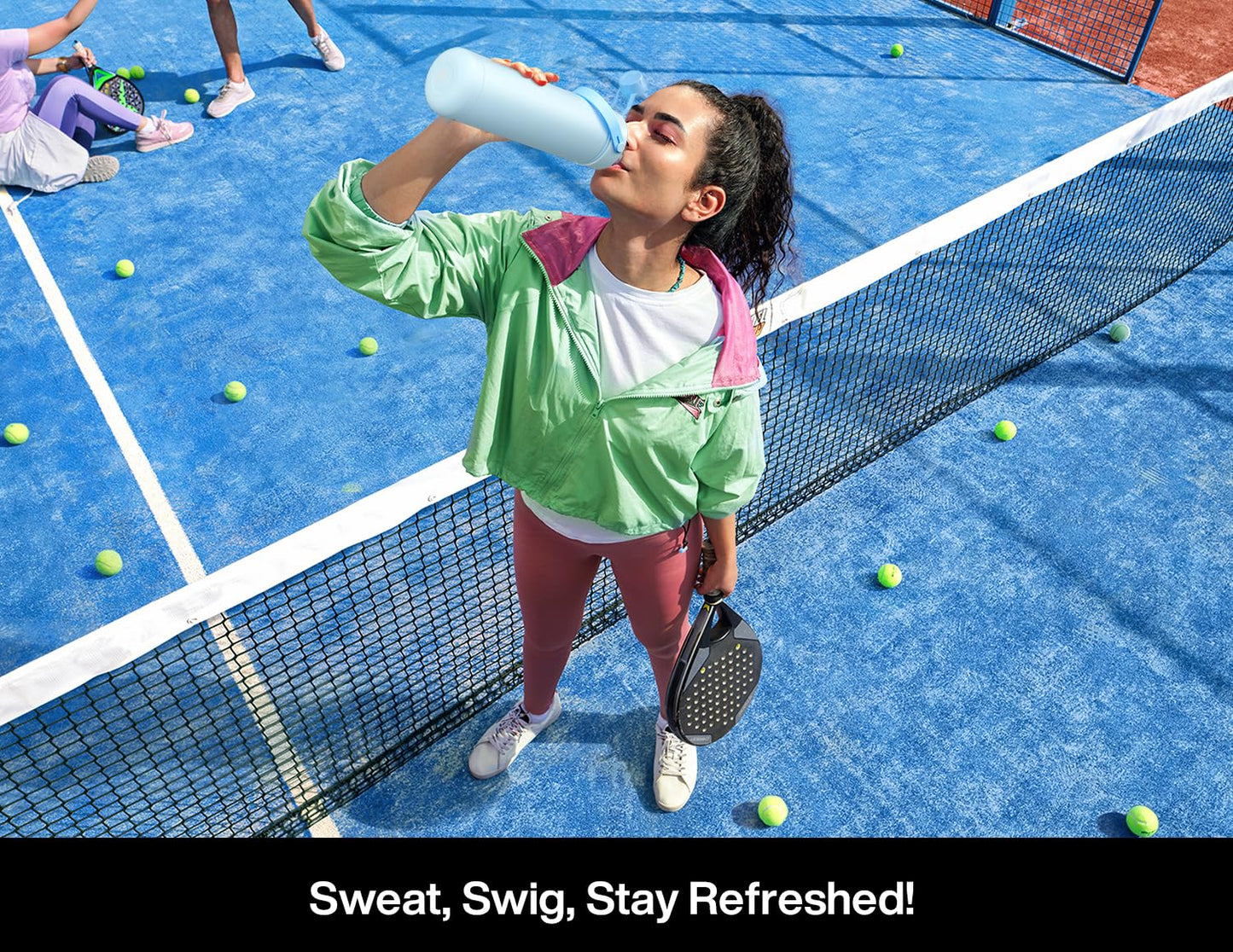 POWCAN 26 oz Insulated Water Bottle with 2-in-1 Straw and Spout Lid, Keep Cold 24H, Leak-Proof, Fits in Car Cup Holder, Stainless Steel Water Bottle for Sports, Travel, and School (Dark Knight)